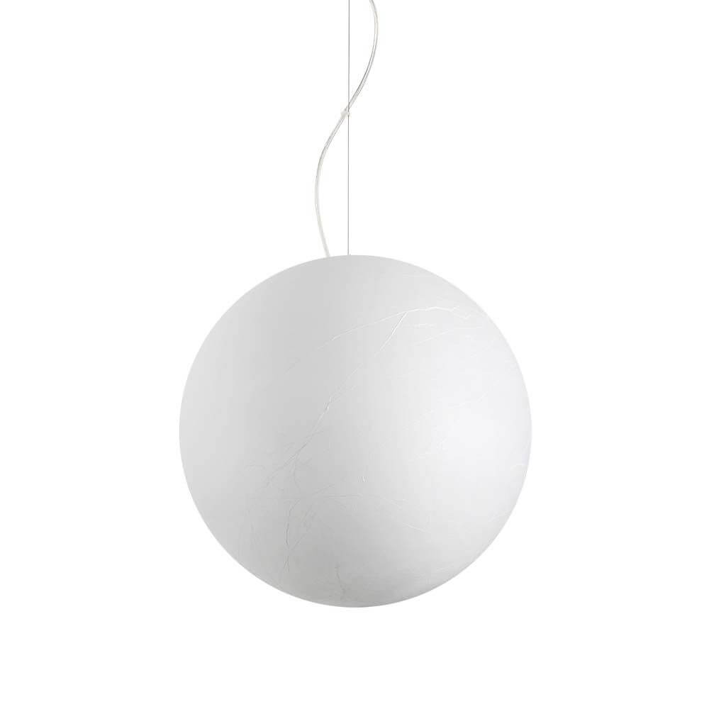 Carta Pendelleuchte Weiß hängende Lampe in runder Form, elegante und moderne Beleuchtungslösung.