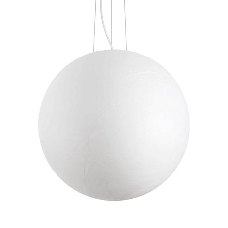 Hängelampe im minimalistischen Design, Carta Pendelleuchte Weiß in rund, ideal für moderne Innenräume.
