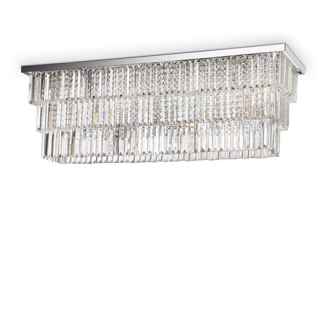 Plafonnier Martinez Pl8 avec un élégant design en cristal pour un éclairage d’ambiance raffiné.