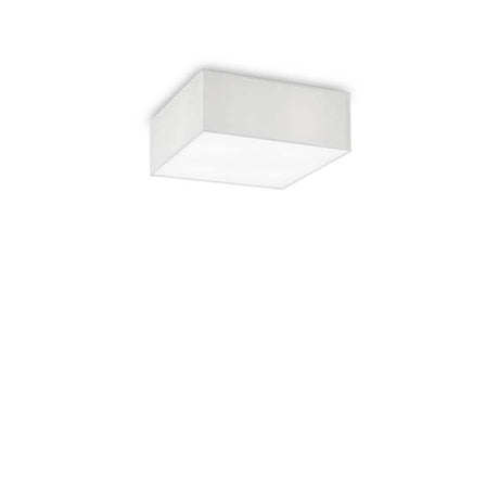 Deckenleuchte Ritz 4-flammig 40 x 40cm Weiß, Chrom - moderne Deckenlampe in quadratischer Form