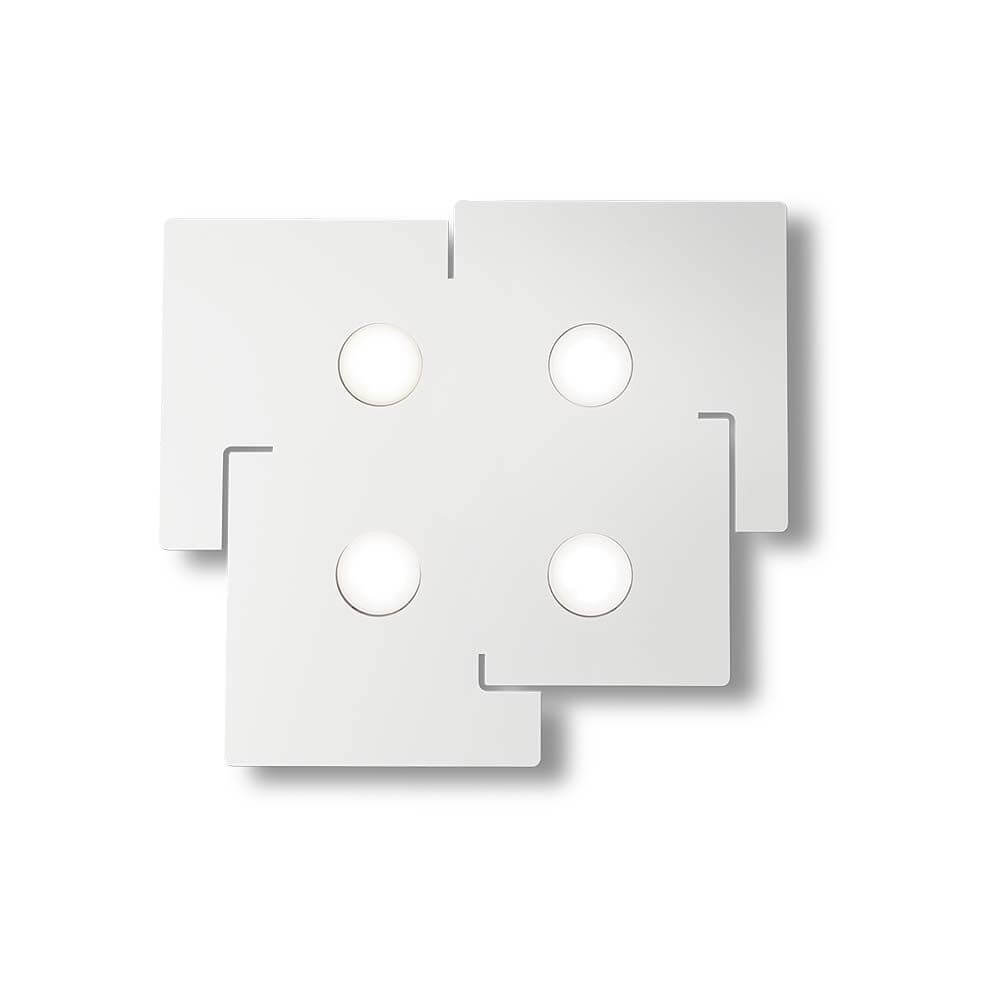 Taklampe Totem med 4 lyskilder, hvit, i moderne design