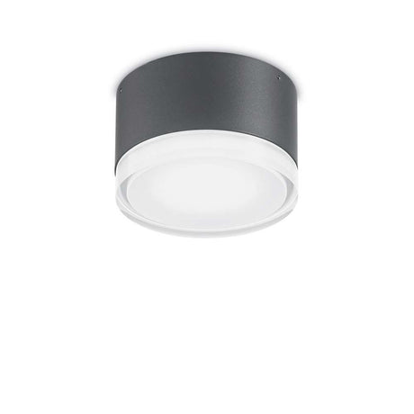 Urano Pl1 Small Anthracite ceiling light, flat ceiling light in a modern design for stylish room lighting.