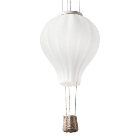 Dream Big Ballon Pendelleuchte weiße Hängelampe in Ballonform mit Seilkorb