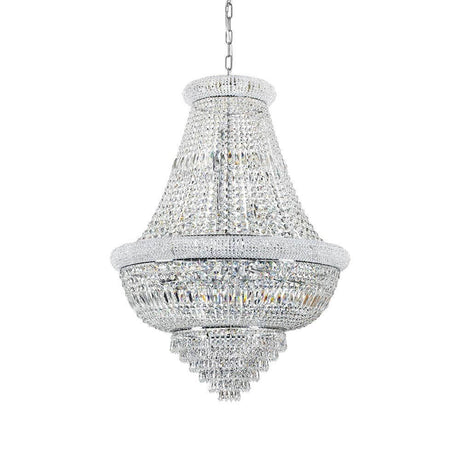 Dubai crystal chandelier, 24-light, elegant crystal chandelier for a glamorous living space.