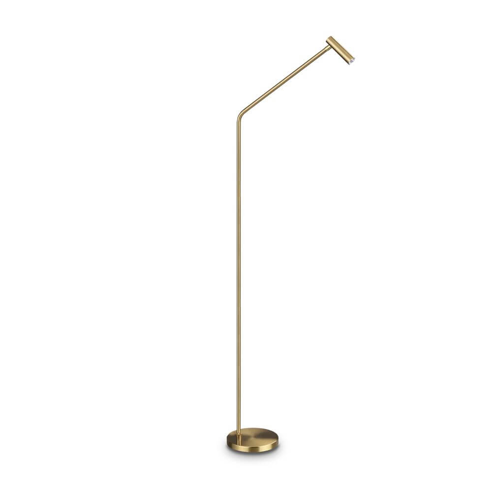 Easy LED Stehleuchte Metall in gebürstetem Messing, modernes Design für jeden Raum.
