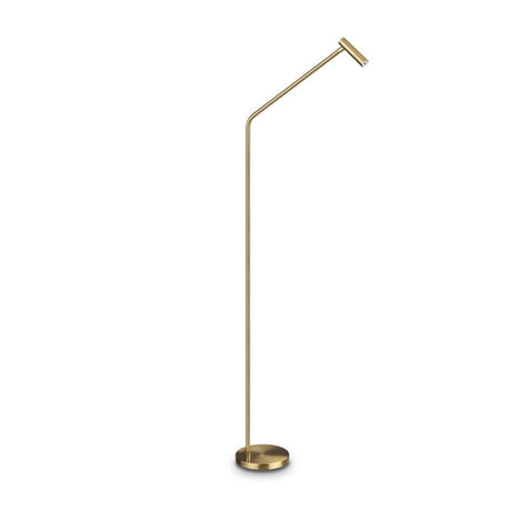 Easy LED Stehleuchte Metall in gebürstetem Messing, modernes Design für jeden Raum.