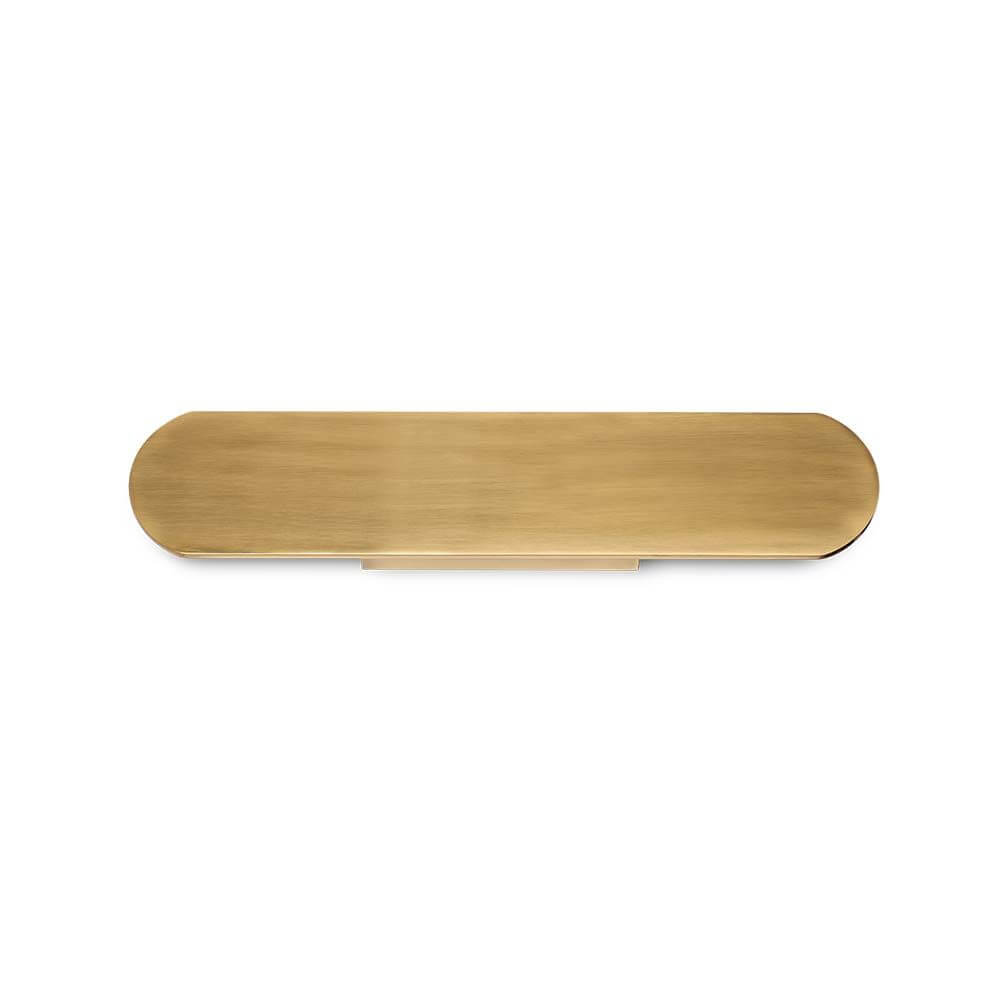 Echo LED Wandleuchte in elegantem Design mit goldener Oberfläche und ovaler Form.