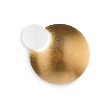 Eclissi LED Væglampe hvid - moderne væglampe i guld og hvid, ideel til stilfuld indretning.