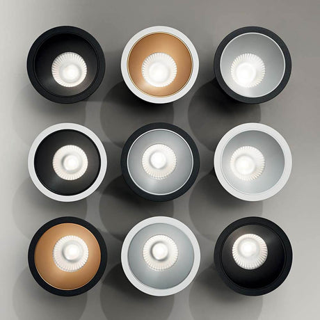Game Round recessed spotlight Black Black in various colors and designs, ideal for plasterboard ceilings.