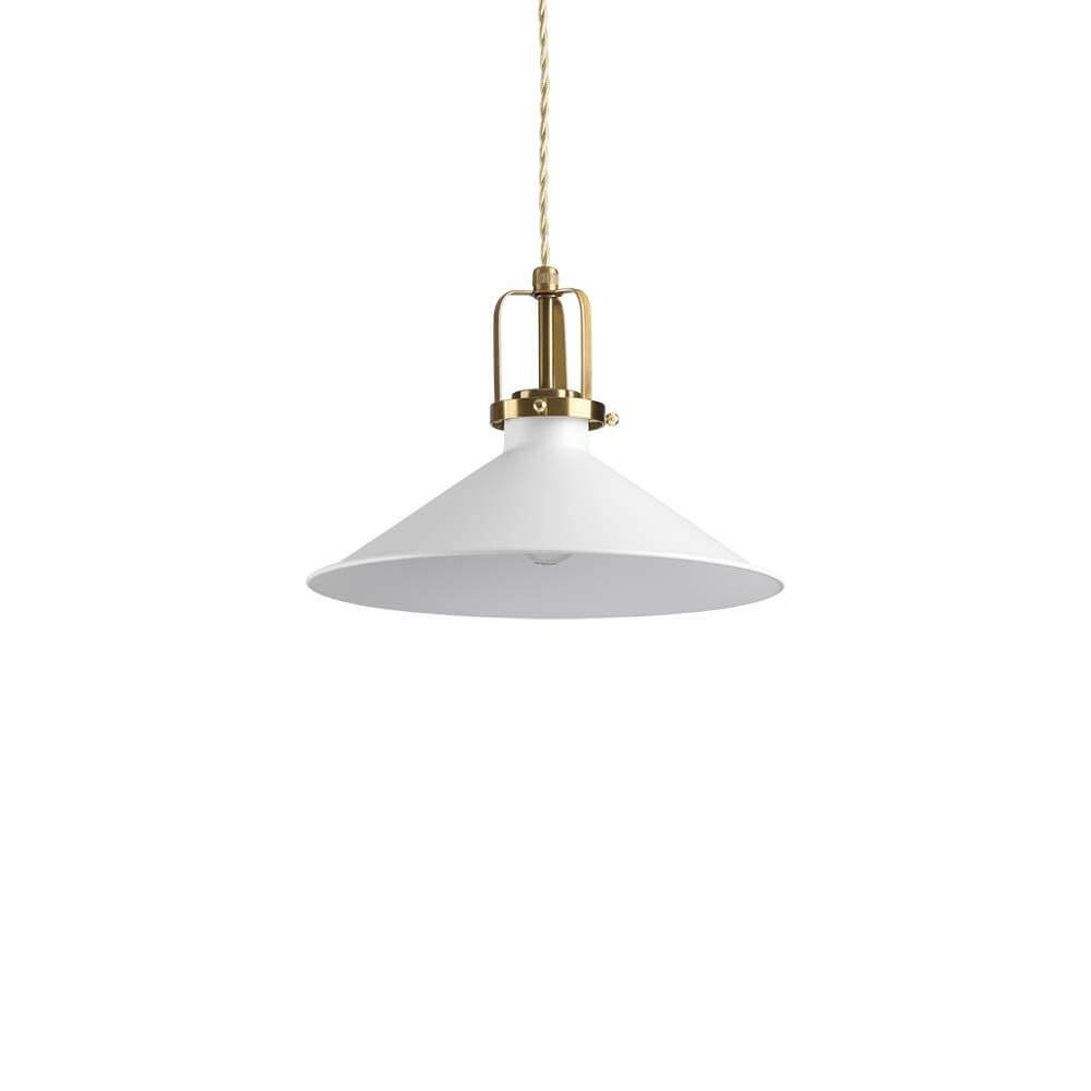 Eris Pendellampe mit modernem Design und weißem Lampenschirm, ideal für stilvolle Innenräume.