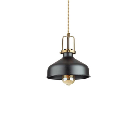 Eris Pendelleuchte Metall in modernem Design, mit schwarz-goldenem Finish und eleganter Form.