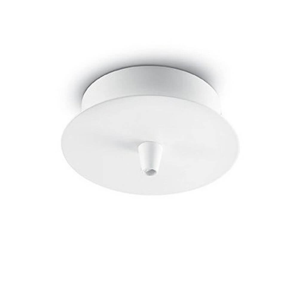 Baldachin Rosone Metallo 1 Luce Weiß - elegantes, minimalistisches Deckenlicht in Weiß.