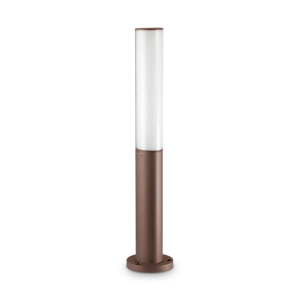 Etere LED Pollerleuchte IP44 in eleganter brauner Ausführung für Außenbereiche.