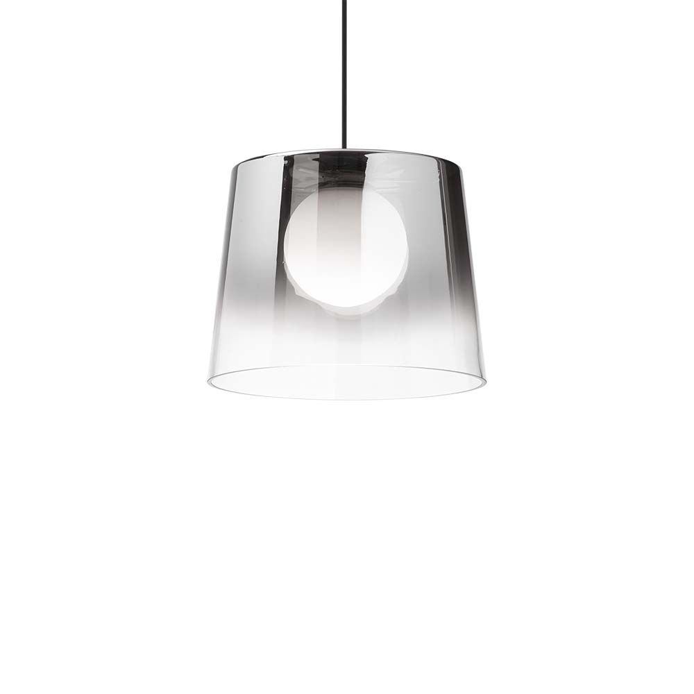 Fade Glas Pendelleuchte Ø 27cm mit durchsichtigen Glas und rundem Licht