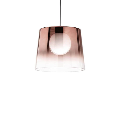 Fade glas pendel Ø 27cm i moderne design med transparent skærm.