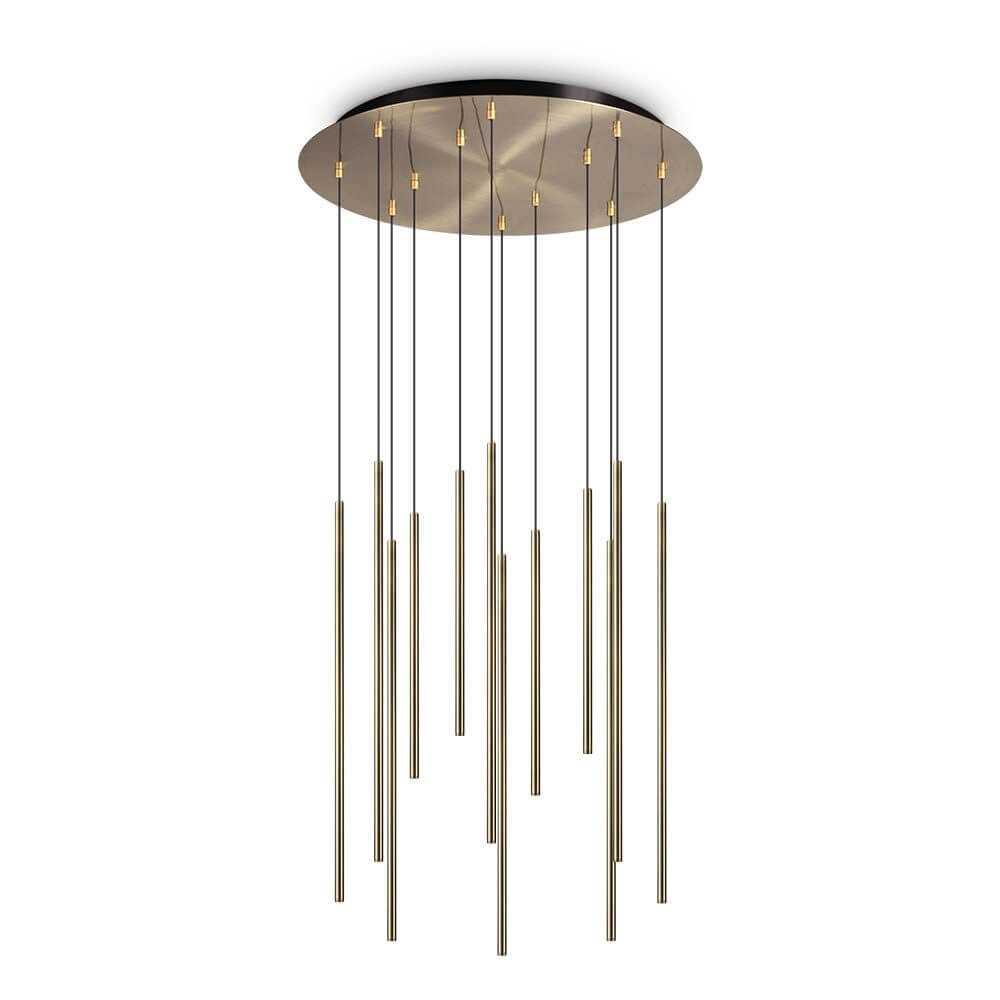 Filo LED Pendelleuchte Aufhängung mit stilvollen, schmalen Lampen in elegantem Design.