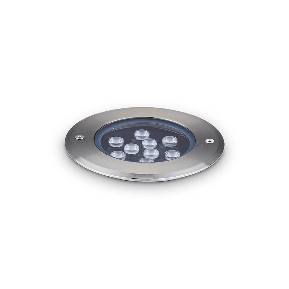 Floor LED Boden-Einbaustrahler IP67 mit Edelstahl-Rand und LED-Lichtern für optimale Beleuchtung.