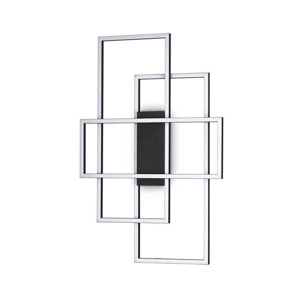 Stylische Frame LED Deckenlampe mit modernem Design und geometrischen Formen.