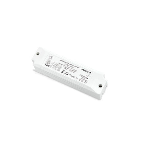 Game driver 1-10V, white power supply unit for lighting control, compact design, ideal for various applications.