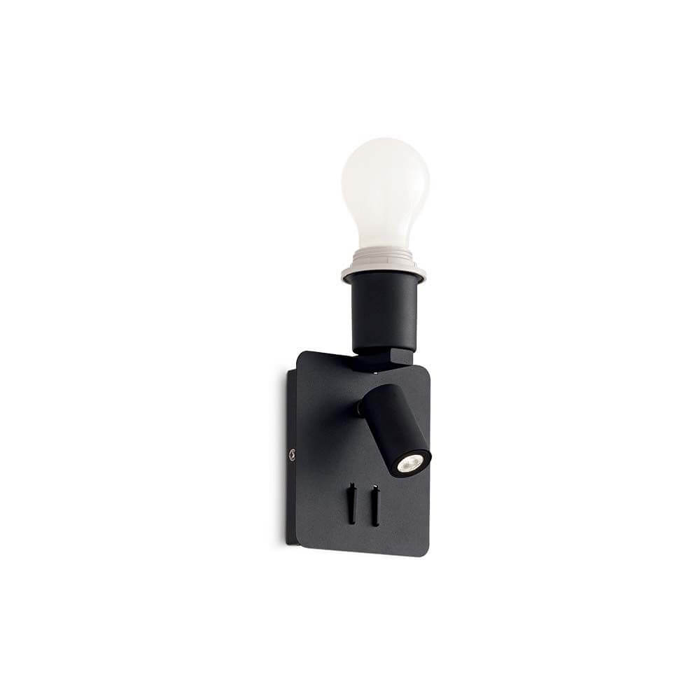 Gea Map Wandlampe mit LED Leselicht in modernem Design, ideal für gemütliche Beleuchtung.