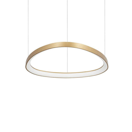 Gemini LED Ring Pendelleuchte in goldfarbenem Design, moderne Lichtquelle für stilvolle Räume.