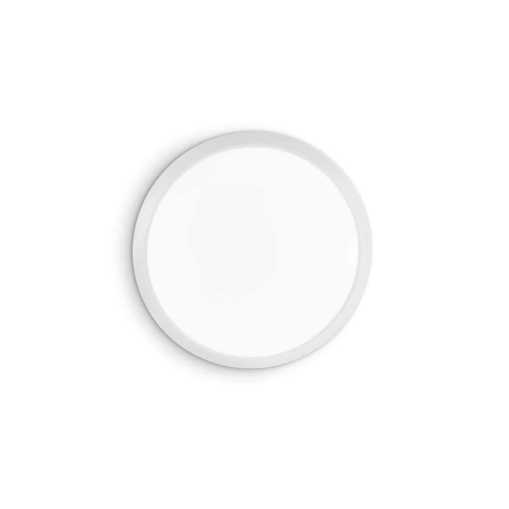 Gemma LED Decken- & Wandleuchte in schlichtem Weiß, ideal für moderne Wohnräume.