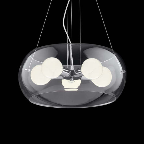 Pendant light Audi-10 Sp5 Transparent in a clear design with four stylish light sources.
