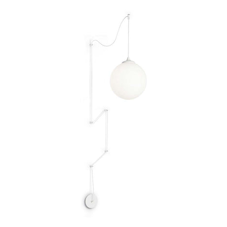 Hängeleuchte Boa Sp1 Weiß in elegantem Design mit weißem Glas und flexibler Aufhängung.