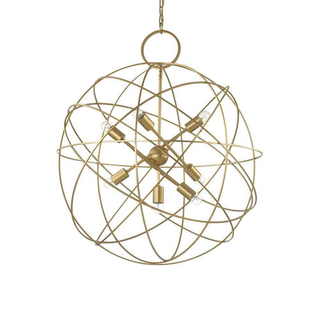 Hängeleuchte Konse Sp7 in elegantem goldenen Design mit strukturiertem Metall.