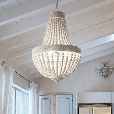 Hängeleuchte Monet Sp5 Weiß in eleganter Innenraumgestaltung, strahlendes Licht und modernes Design.