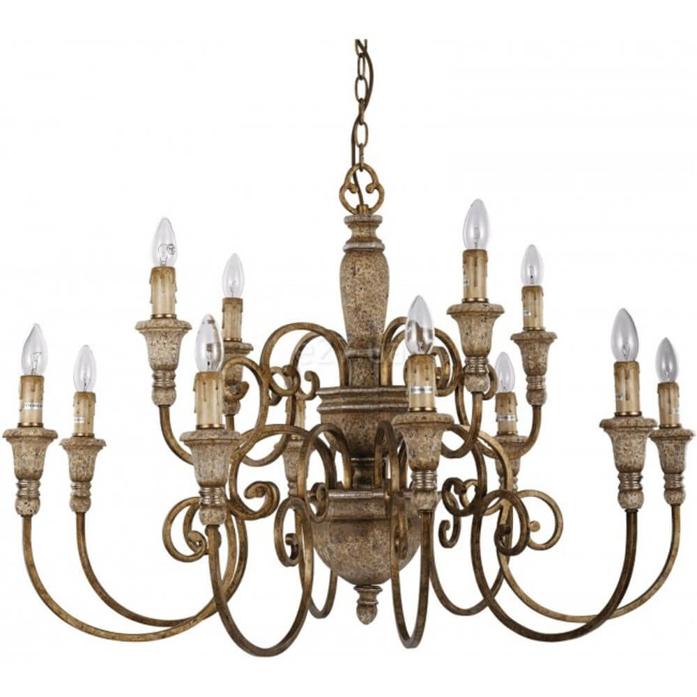 Hängeleuchte Negresco Sp10 Oro im eleganten Design mit mehreren Lichtquellen für stilvolle Beleuchtung.