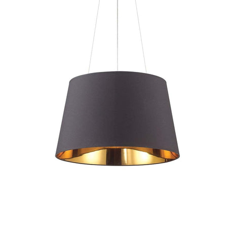 Hängeleuchte Nordik Sp4 in Schwarz mit goldenem Innenteil, ideal für stilvolle Beleuchtung.