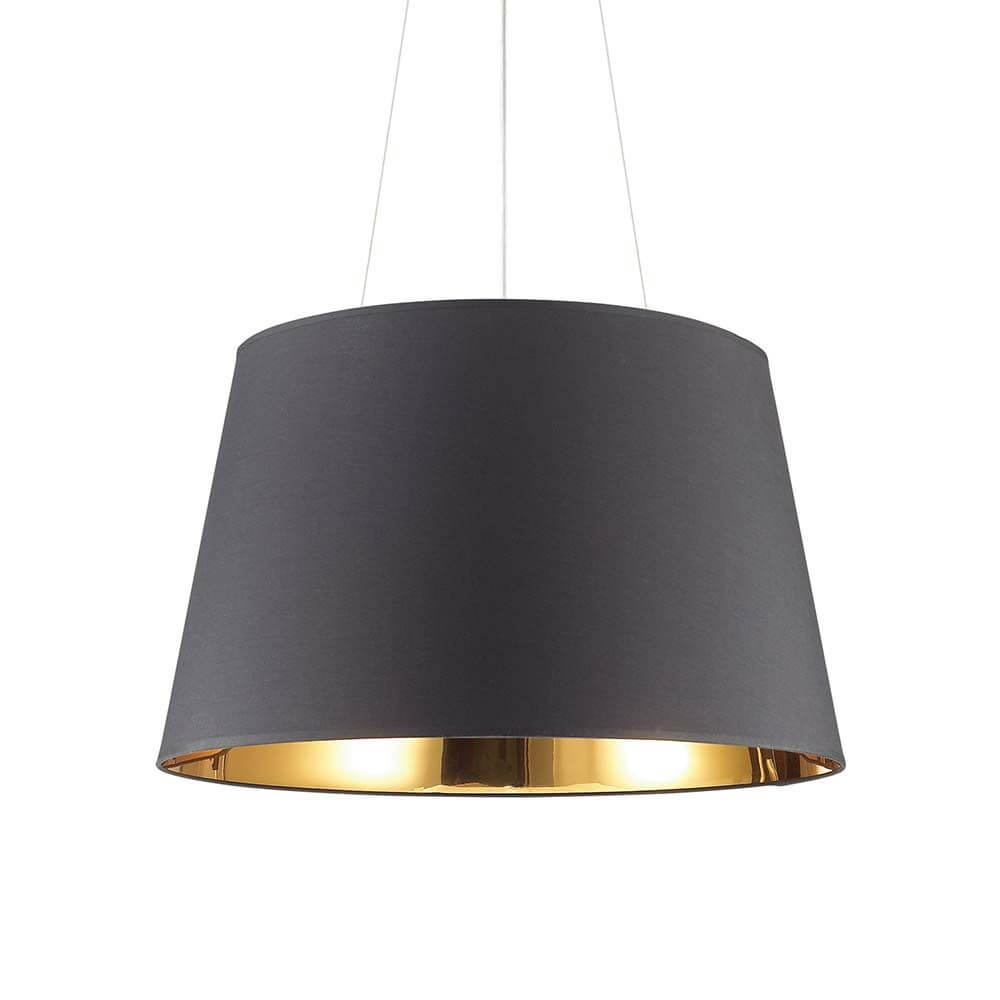 Hängeleuchte Nordik Sp6 in elegantem Schwarz mit goldener Innenseite, ideal für stilvolle Wohnräume.