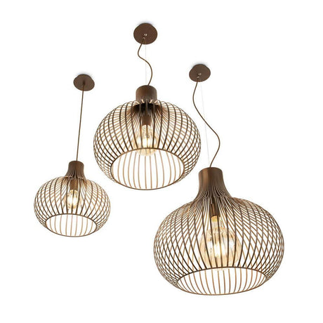Pendant light Onion Ø 48cm Brown with a modern design and pleasant light in a brown finish.