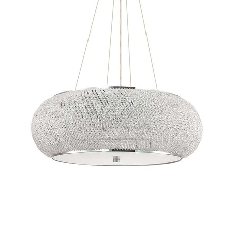 Pasha Sp14 krom hængelampe i moderne design, med en glitrende overflade og elegant udseende.