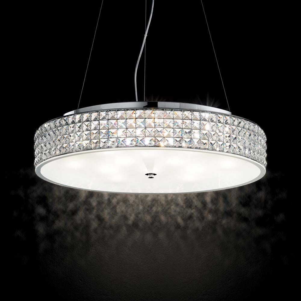 Hängeleuchte Roma Sp12 mit eleganter Kristalloberfläche und modernem Design, ideal für stilvolle Innenräume.