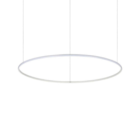 Hulahoop Pendelleuchte Weiß in minimalistischer Form mit leuchtendem Design, ideal für moderne interiors.