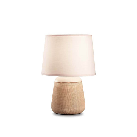 Lampe de table Kali marron avec abat-jour élégant et design moderne pour un éclairage chaleureux