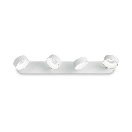 LED Oby 4-pære hvid loftslampe med moderne, runde lys i elegant hvid.