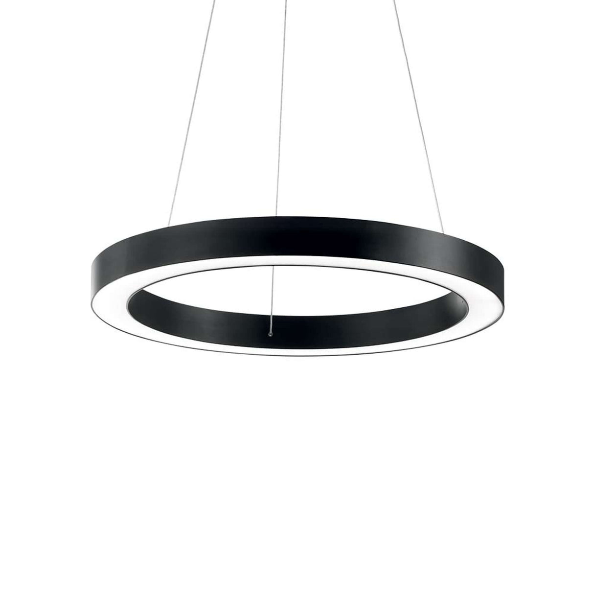 LED Hängelampe Oracle Ø 60cm Schwarz - moderne schwarze Hängelampe mit eleganter Ringform.