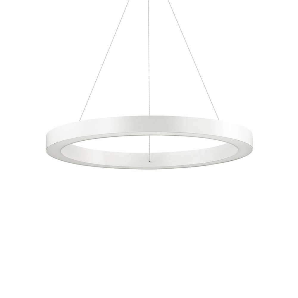 LED Hängeleuchte Oracle Ø 60cm Weiß - moderne, runde Pendelleuchte in elegantem Weiß