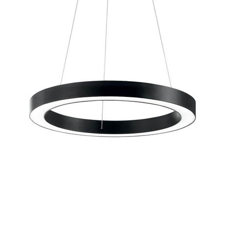 LED Oracle pendant light Ø 70cm Black - elegant black pendant light for stylish interiors.