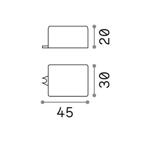 Bit LED driver 350mA IP44 technical drawing with dimensions