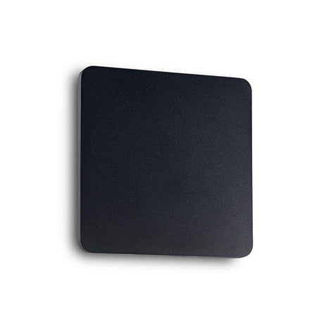 LED Applique murale Cover carrée grand modèle noire montée au mur, design moderne en noir.