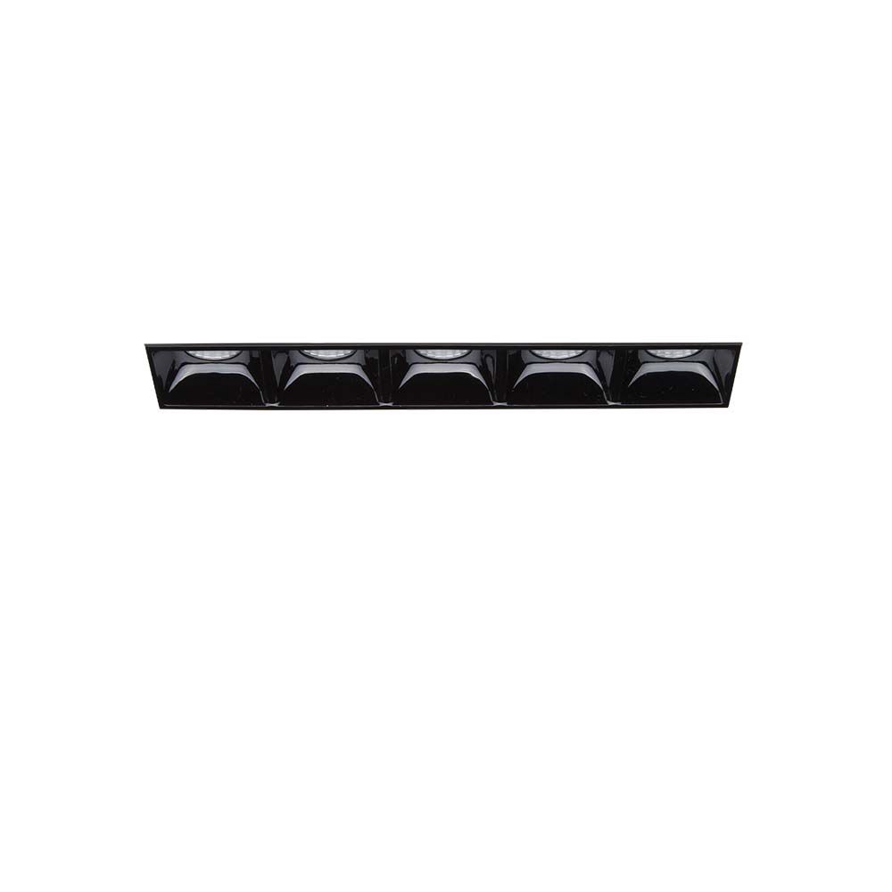 Lika LED Decken Einbaustrahler Randlos in elegantem Schwarz, ideal für moderne Innenräume.