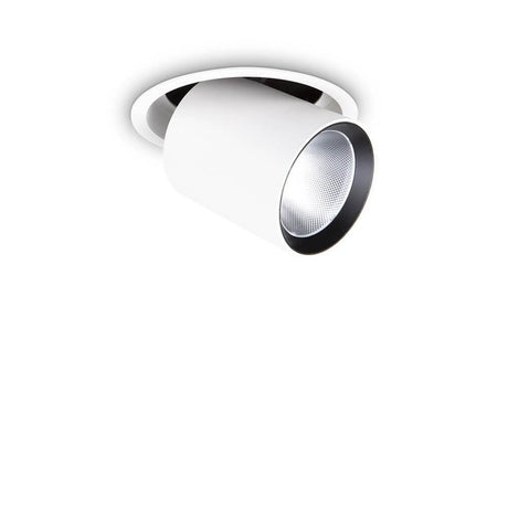 Nova LED Einbau-Spot 30W, weiß-grau, schwenkbar, Detailansicht des Spotlights mit Reflektoroptik