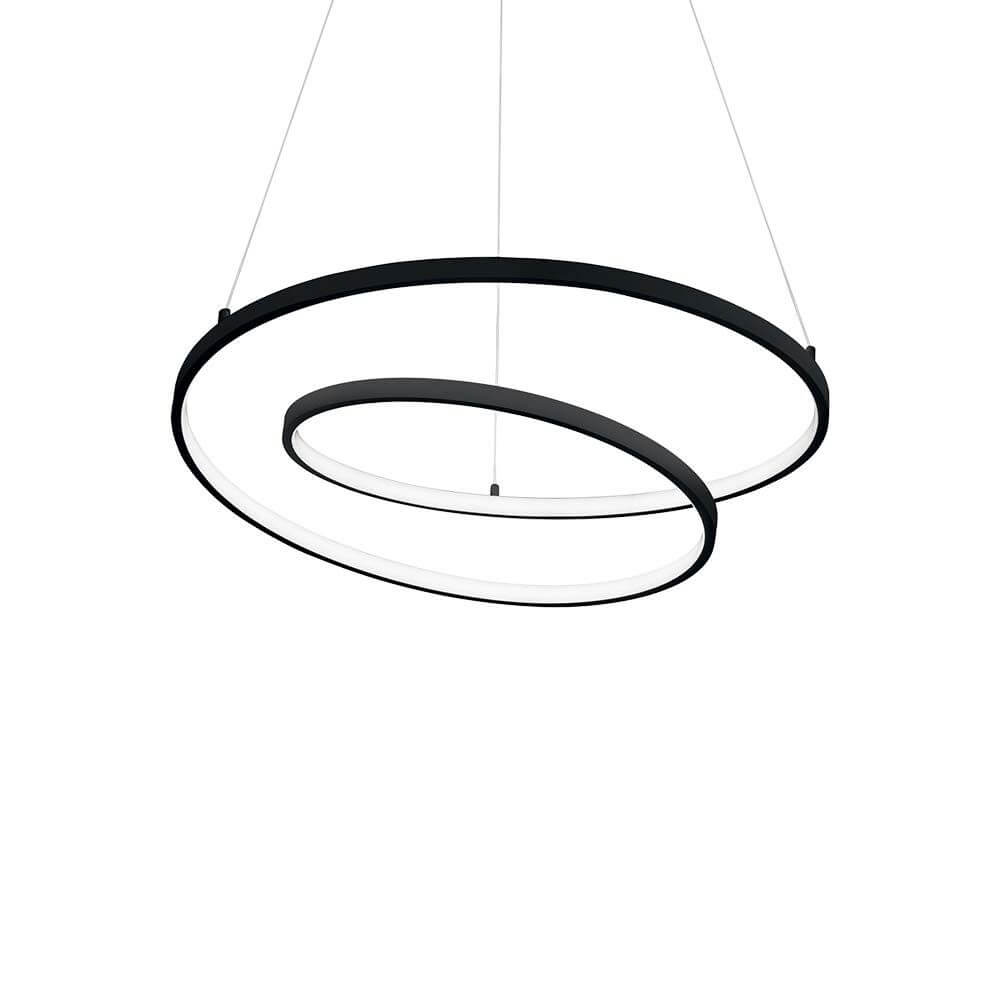 Oz LED Pendelleuchte Ø 60cm in modernemDesign mit zwei runden Ringen zum stilvollen Beleuchten deiner Räume.