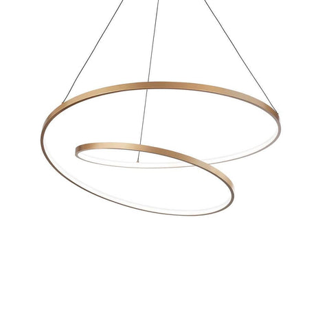 Elegante Oz LED Hängeleuchte mit modernem Design und goldfarbenem Rahmen, ideal für jeden Raum.