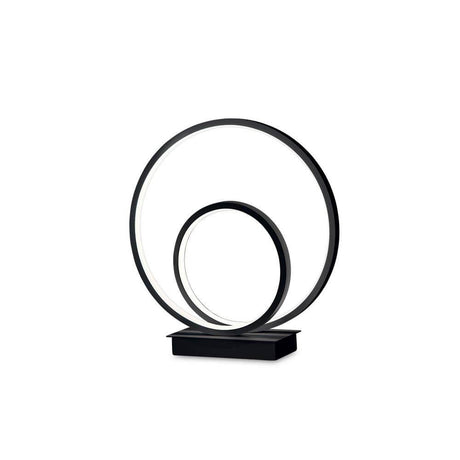 Lampe de table Oz LED stylée en métal avec des anneaux modernes pour votre intérieur.