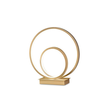Lampe de table Oz LED moderne en métal avec un design circulaire en élégant doré.